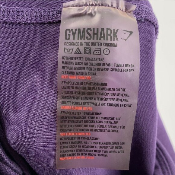 GYMSHARK Purple Dry Moisture Management Leggings S - Picture 7 of 7